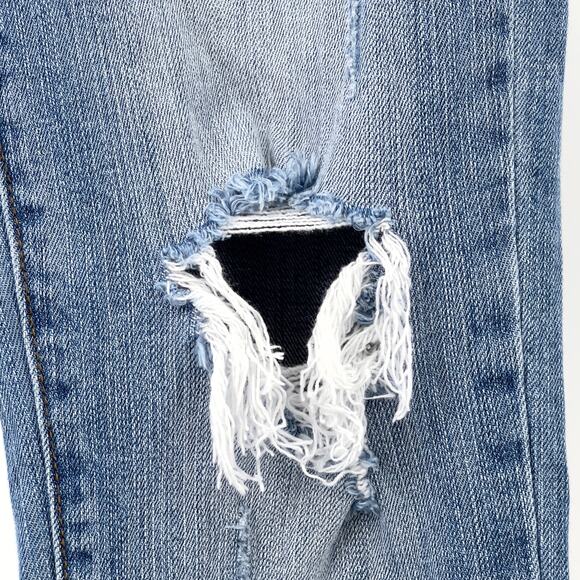 KanCan Distressed Skinny Jeans Women's Size 26 Light Wash Mid Rise Casual Travel - Picture 9 of 10